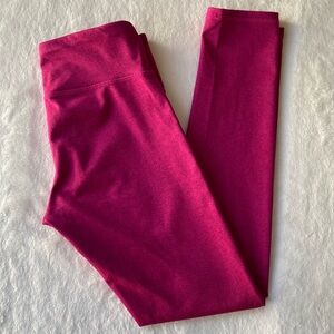 Old Navy PowerPress Leggings‎ Mid Rise Girls size 10/12 Fuchsia Active Workout